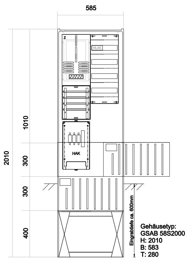 Zähleranschlußsäule 39.00.1P11V4