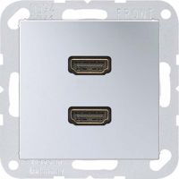 Multimediadose 2-fach HDMI MA A 1133 AL aluminium