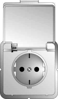 STECKDOSE M.KLAPPDECKEL  215034 