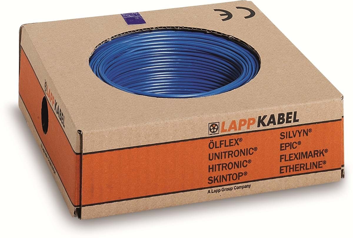 100m Ring Einzelader flexibel H05V-K 1,0mm² blau