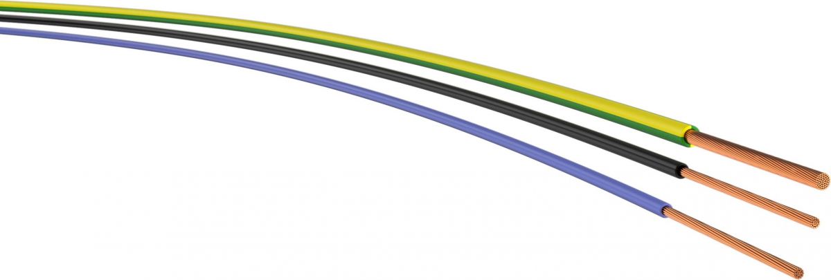 Kabel T-Litze Eca 6qmm gelb-grün H07 V-K