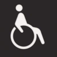 Folie mit Symbol Rollstuhl 19058003
