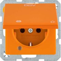 SCHUKO-Steckdose 41516024 orange samt Aufdruck BSV