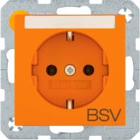 SCHUKO-Steckdose 47501924 orange matt Aufdruck BSV