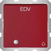 SCHUKO-Steckdose 41516015 rot samt Aufdruck EDV