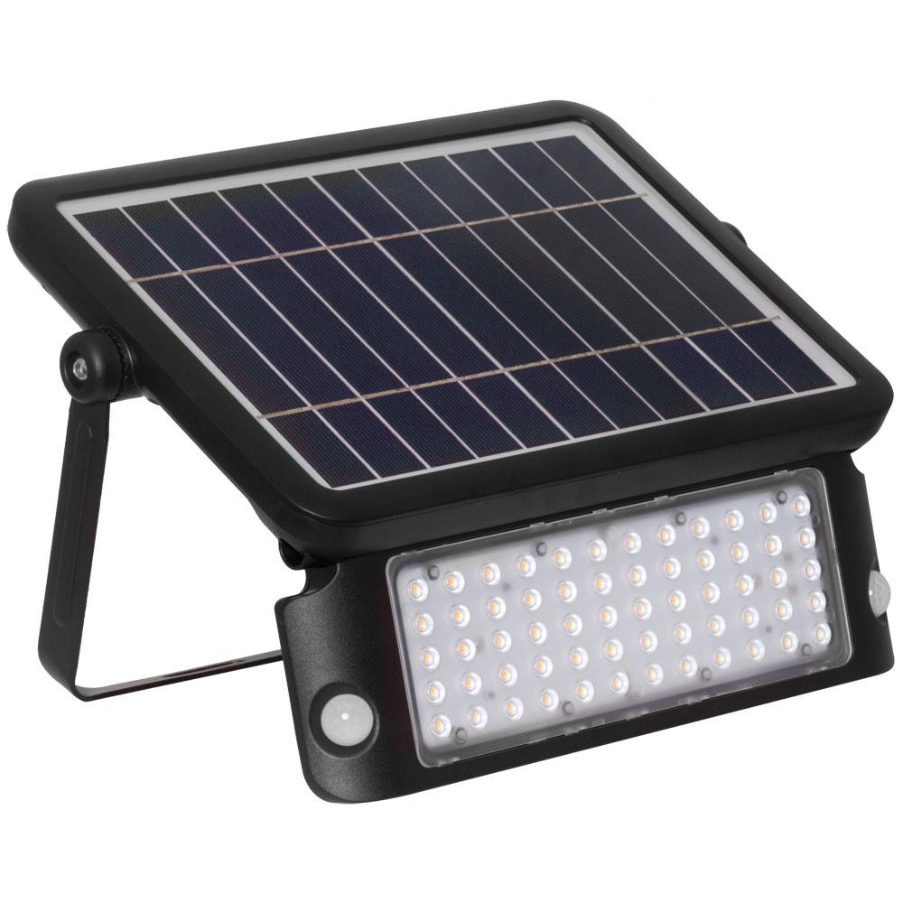 Solar-Strahler mit Bewegungsmelder, LEDs/10W, 1.080 lm, 3000K, IP65