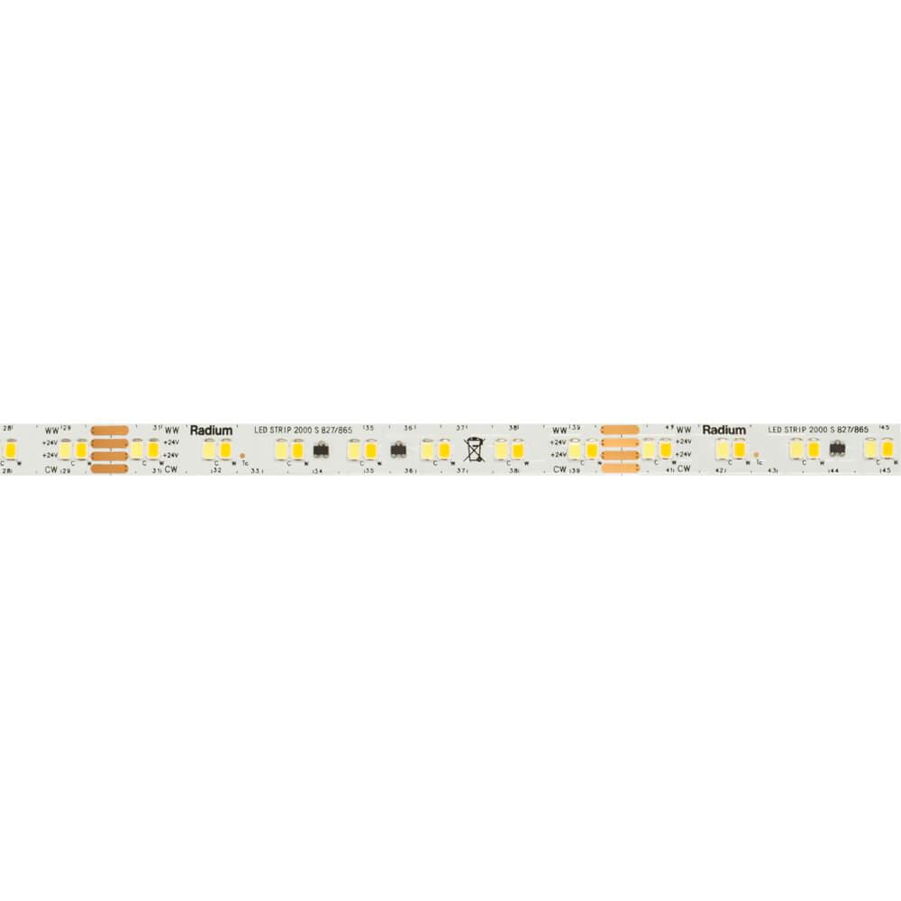 LED-Flexstreifen, Bi-Color STRIP 2000 S TW/TWW 2835-SMD-LEDs/24V/96W L 5 m, 700 LEDs~19,2W/m, ~2.000 lm/m