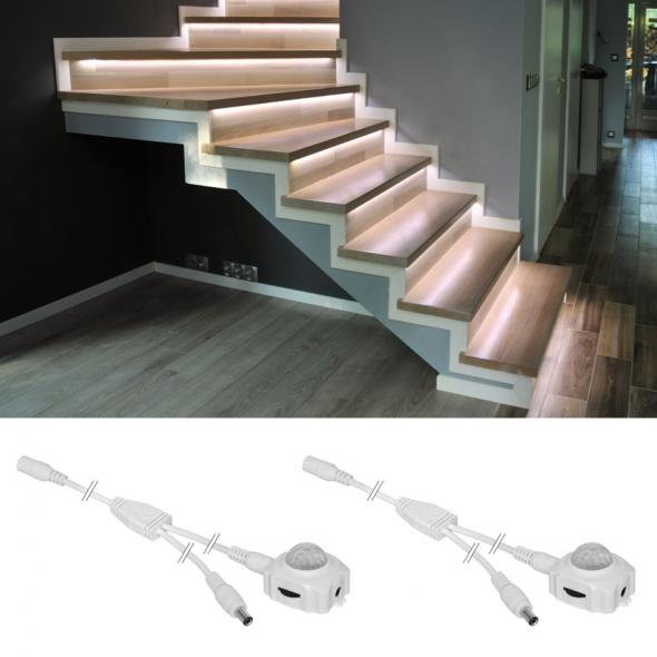 Bewegungsmelder für LED-Flexstreifenset für Treppen