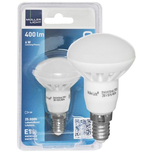 LED-Reflektorlampe E14 2700K 4,8W 470 lm 