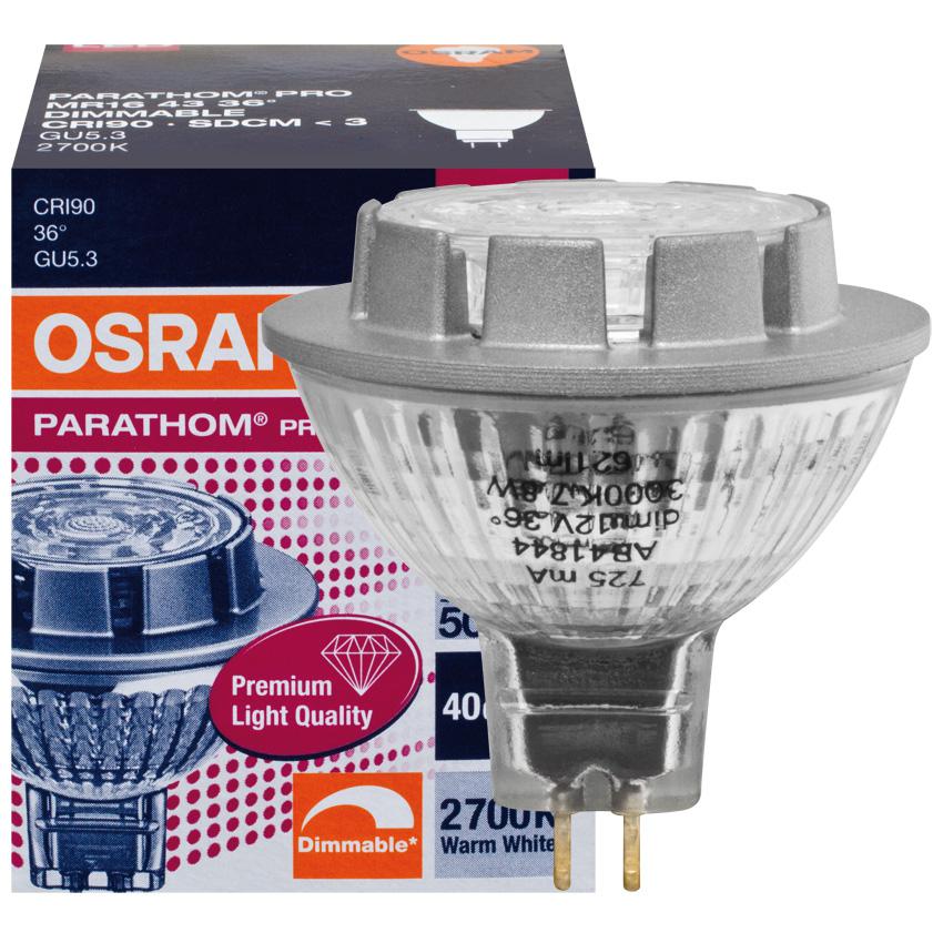 LED Reflektorlampe PPRO MR16 7,8W 2700K GU5,3 dimmbar