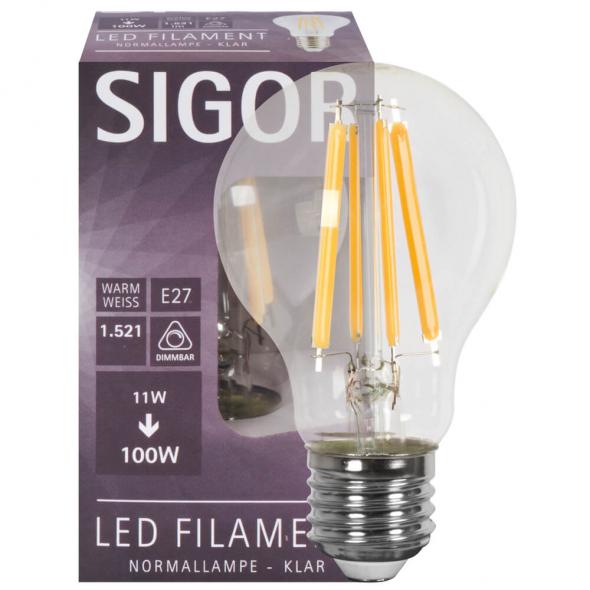 Filament-LED-Lampe AGL-Form klar E27 230V 11,0W 1521lm