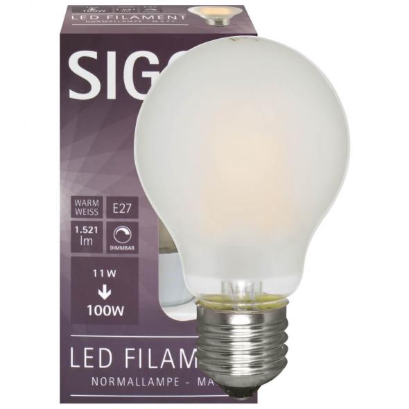 Filament-LED-Lampe AGL-Form matt E27 11,0W 1521lm