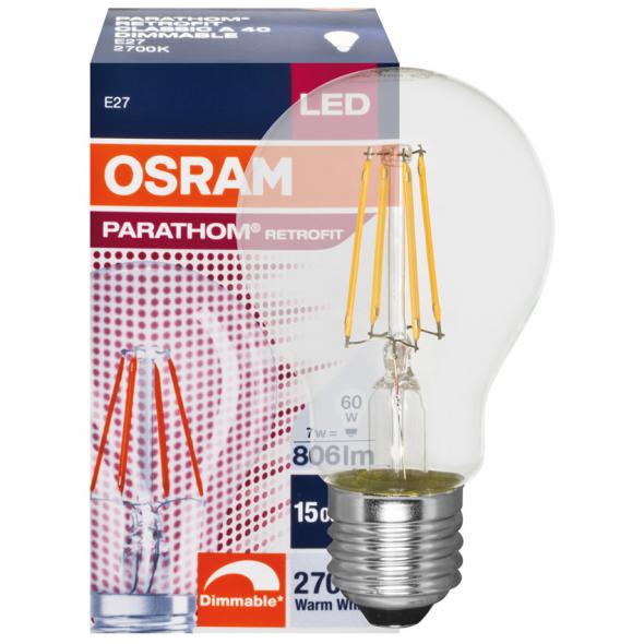 Filament-LED-Lampe PHARATHOM DIM RETROFIT AGL-Form klar E27/240V