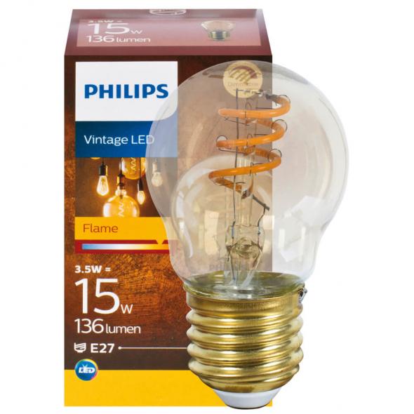 LED-Filament-Lampe VINTAGE Tropfen-Form gold E27 2200K-2500K L 80, Ø 45