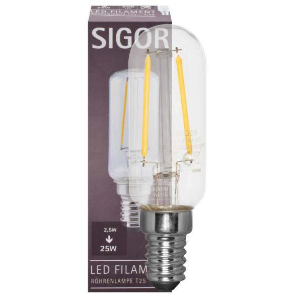 LED-Filament-Lampe Röhren-Form klar E14/2,5W 250 lm 2700K