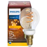 LED-Filament-Lampe VINTAGE Tropfen-Form gold E14 2200K-2500K L 92, Ø 45