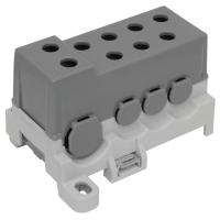 Phasenverteilerblock, 250A, 2 Eingänge, 7 Ausgänge