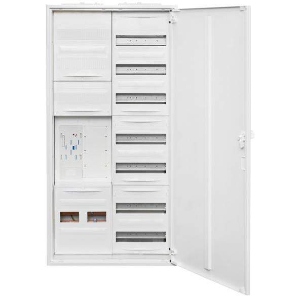 Zählerschrank TAB/VDE 1 x eHZ-Zählerplatz + 1 x eHZ-Reserveplatz 1 x Verteilerfeld 5-reihig mit APZ-Feld