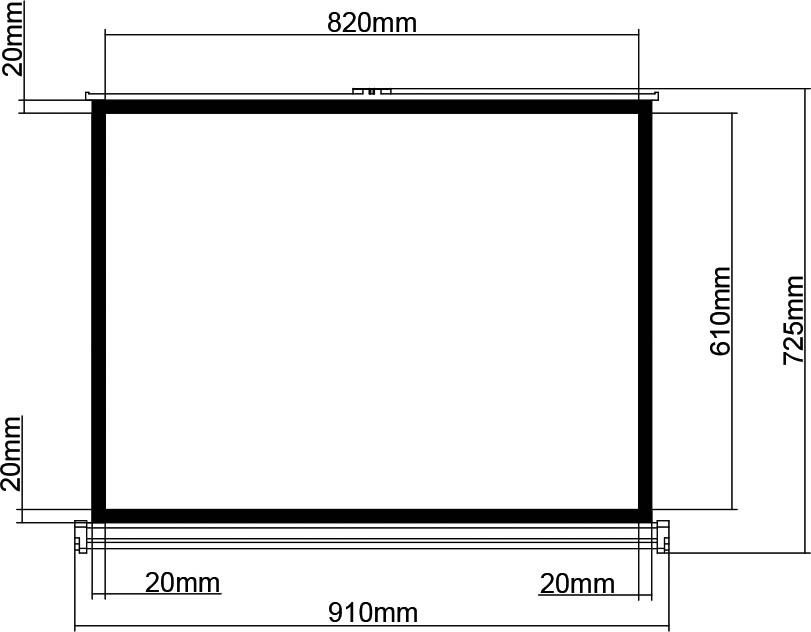 Tischleinwand TLW40