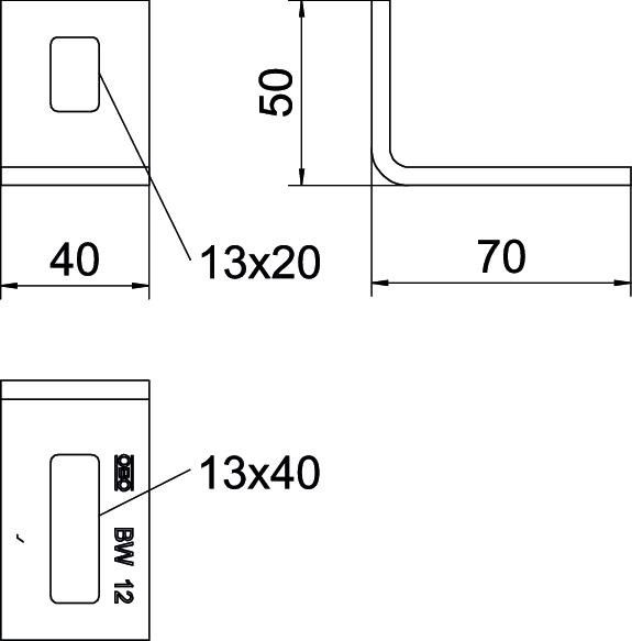 Befestigungswinkel BW 12 A2