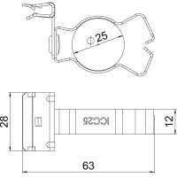 Trägerklammer SCHPC 1,5-4 D25