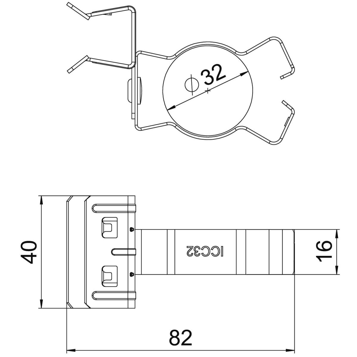 Trägerklammer SCHPC 15-20 D32