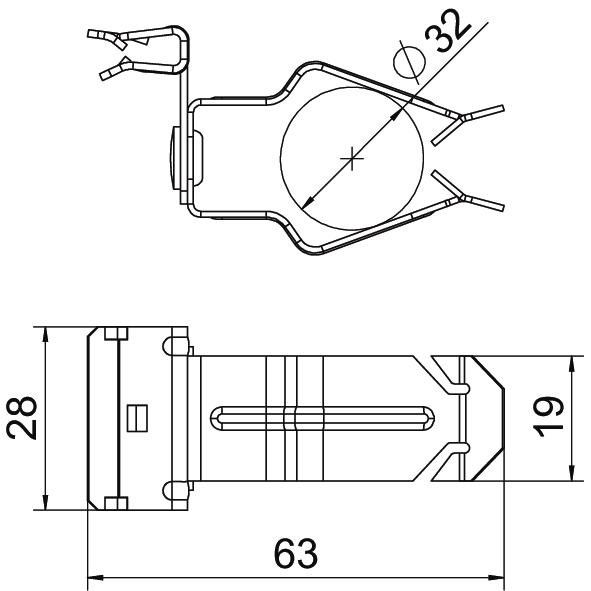 Trägerklammer SCHPO 1,5-4 D32