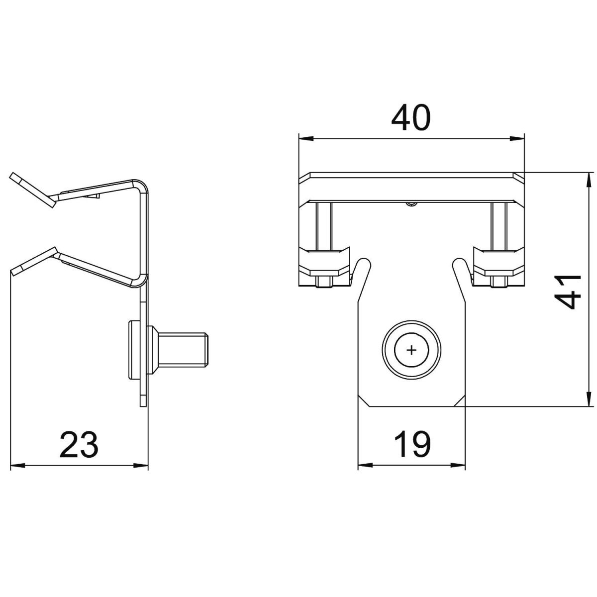 Trägerklammer SCVTB 10-15 M6