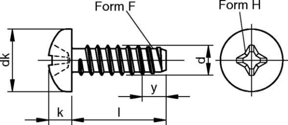 Linsen-Blechschraube-F-H 6042/001/01 2,9x13