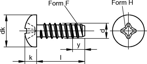 Linsen-Blechschraube-F-H 6042/001/01 2,9x13