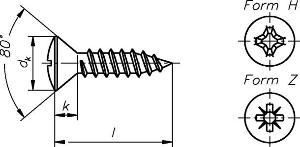 Linsensenk-Blechschraube 3418/000/02 2,9x9,5