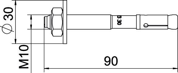 Bolzenanker BZ3 BZ3 10x90/0-30