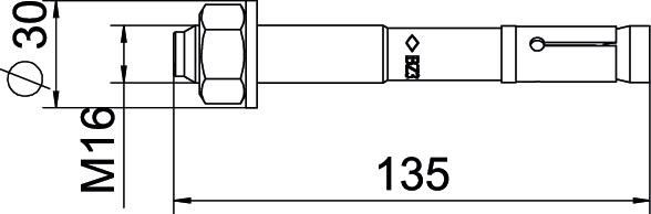 Bolzenanker BZ3 BZ3 16x135/0-35