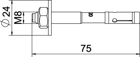 Bolzenanker BZ3 BZ3 8x75/0-20