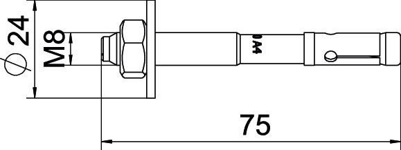 Bolzenanker BZ3 BZ3 8x75/0-20A4