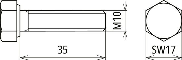 Sechskantschraube DIN 933 SKS M10X35 DIN933V2A