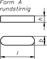 Passfeder Form A 1673/000/99 8x22