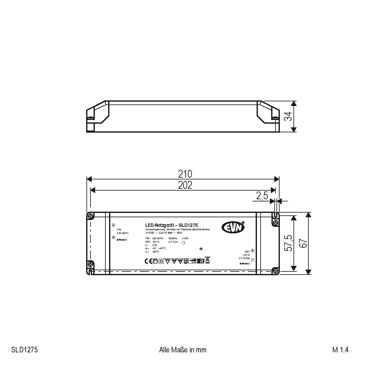 LED-Netzgerät 12V SLD1275