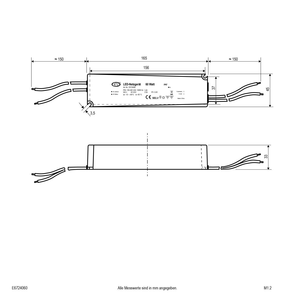 LED-Netzgerät 24V/DC E6724060