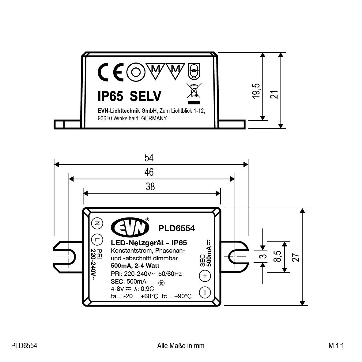 LED-Netzgerät PLD6554