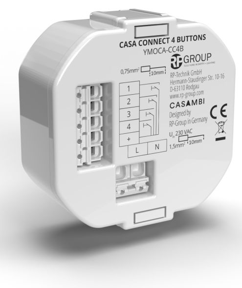 Casambi-Tastermodul YMOCA-CC4B-LR