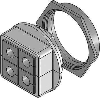 Kabelverschraubung KVT SNAP - 63/4