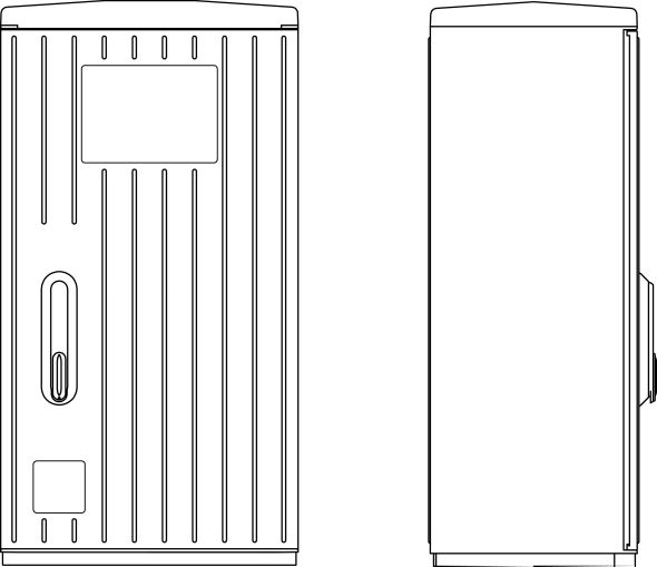 Kabelverteilerschrank A100-00MOIP44RAL7035