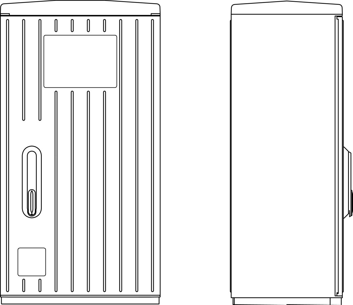 Kabelverteilerschrank A100-00MOIP44RAL7035