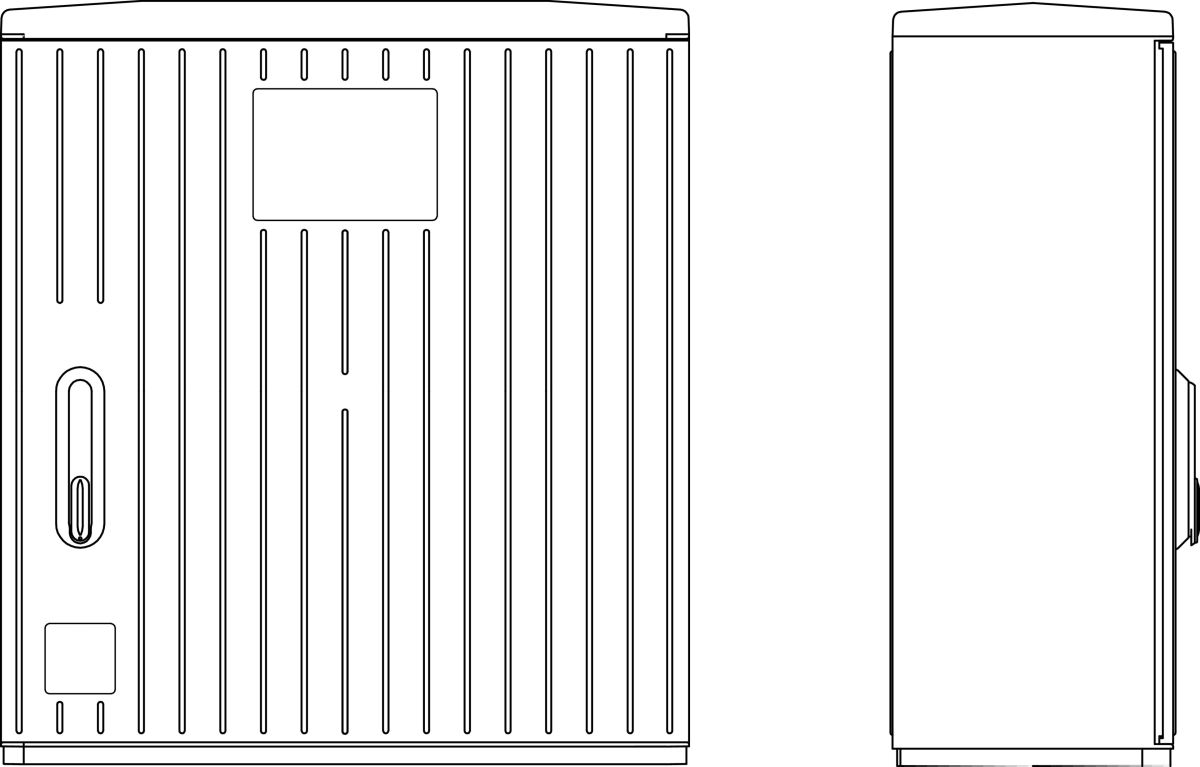 Kabelverteilerschrank A100-1MOIP44.RAL7035