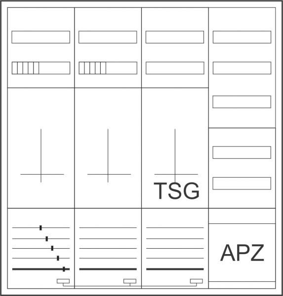 Zähler-Komplettschrank ZSDZZTV1100APZBKPT31