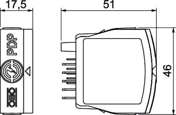 Datenleitungsschutz PDP-P-2-5-OS