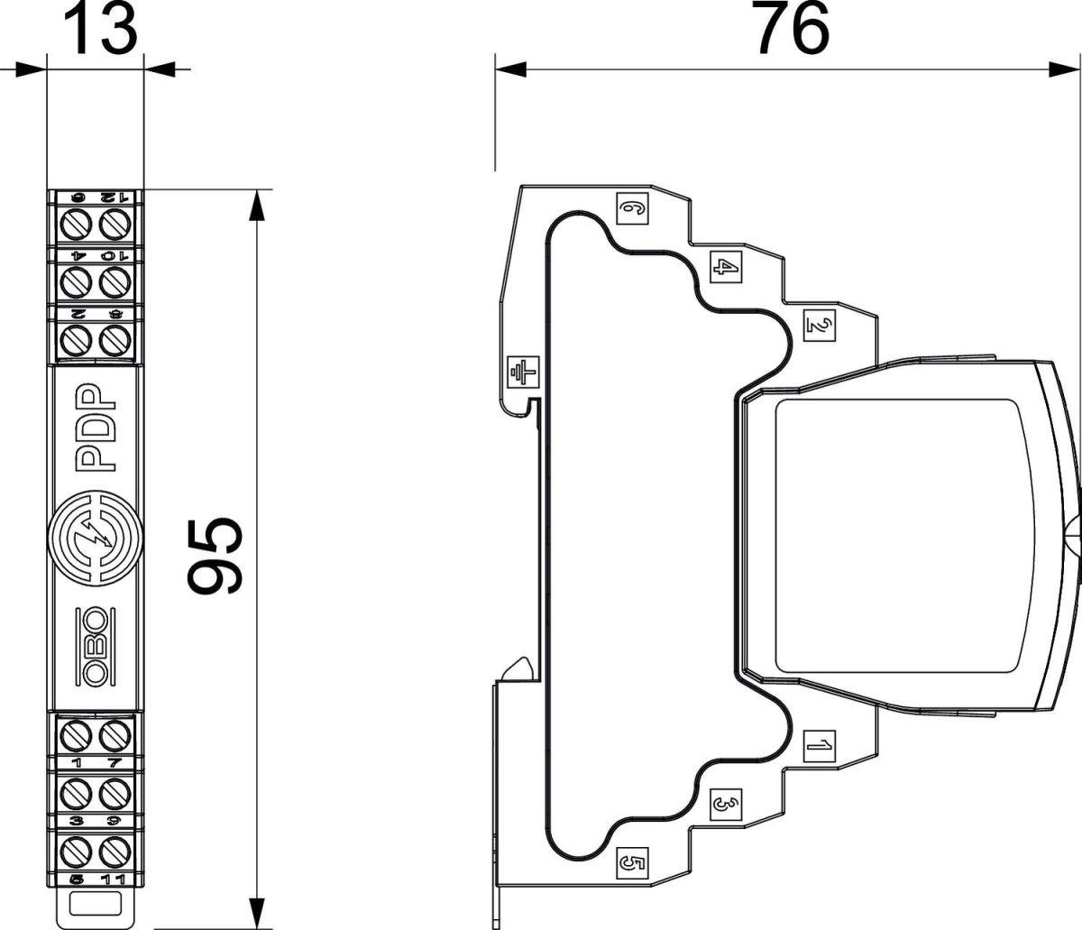 Datenleitungsschutz PDP-2x2-5-D