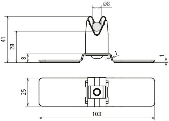 Dachleitungshalter DLH DG 8 H20 KPV2AAL