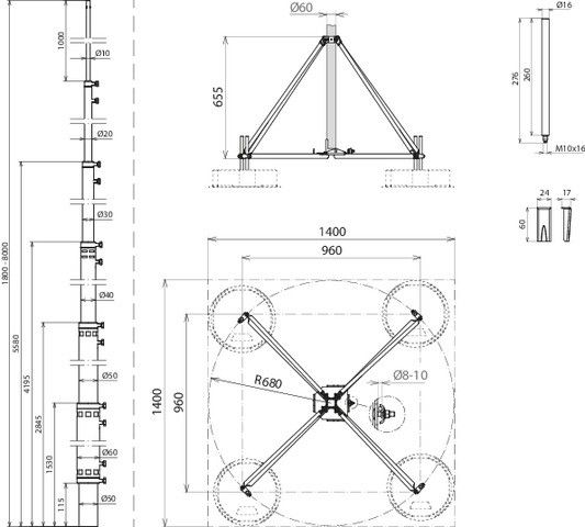 Fangstange FS T D50 7 #105714